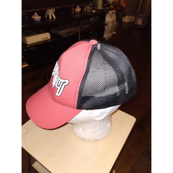 Purpose‎ Tour Justin Bieber Pink & Black Mesh Trucker Hat Baseball Cap Snapback - Picture 4 of 4